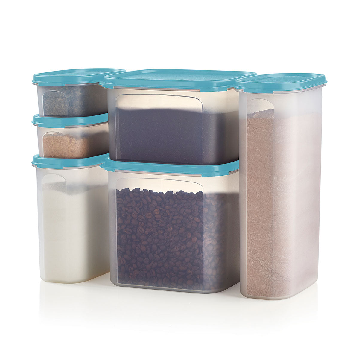 Contenants de conservation alimentaire de La collection modulaire® de Tupperware® | un ensemble de 6 contenants superposables avec couvercles | pour le garde-manger