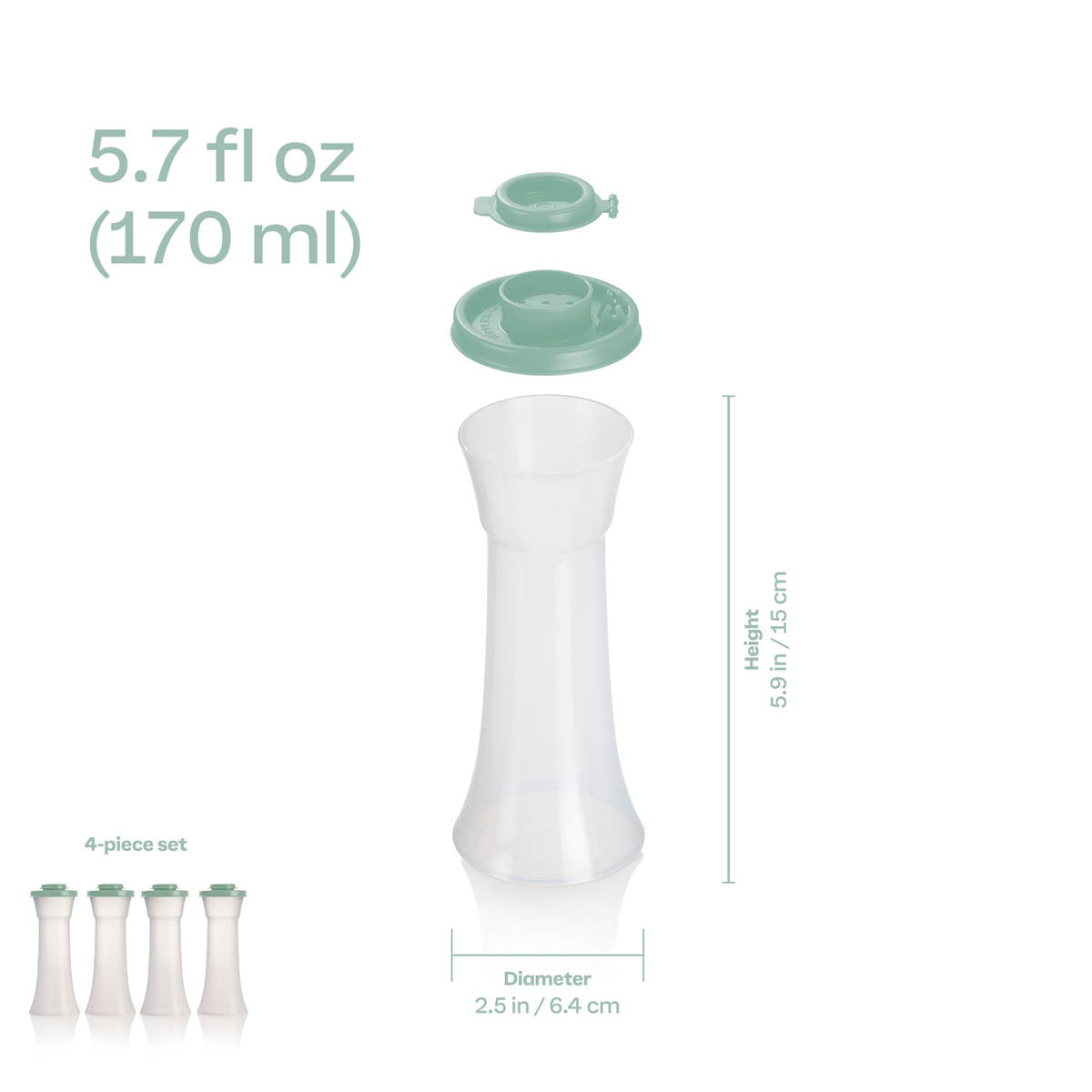 Salero y Pimentero de Reloj de Arena | Juego de 4 Grandes