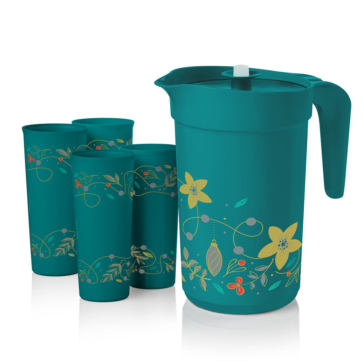 Tupperware® Holiday Holly Pitcher & Tumbler Set