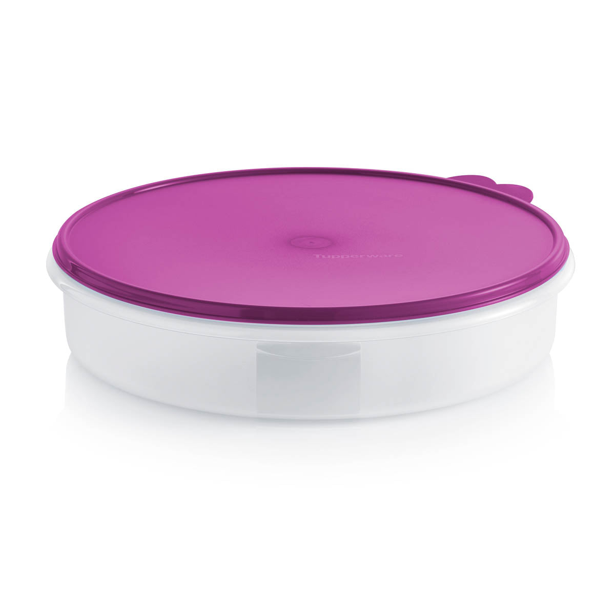 Tupperware Freeze and Go Plastic Round Food Container, Wild Mulberry