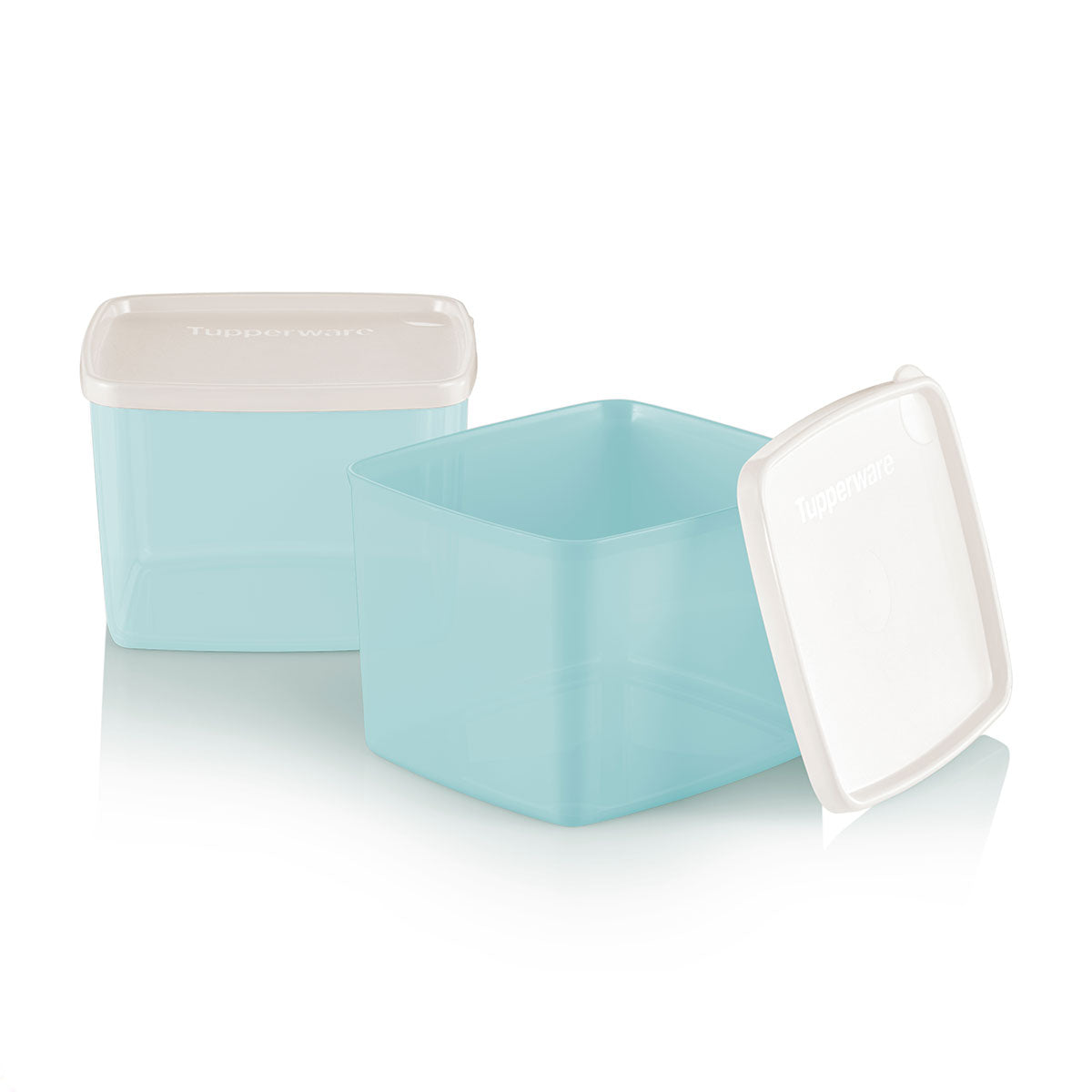Tupperware® Square Round Medium Containers | Set of Two | 3.5 Cups
