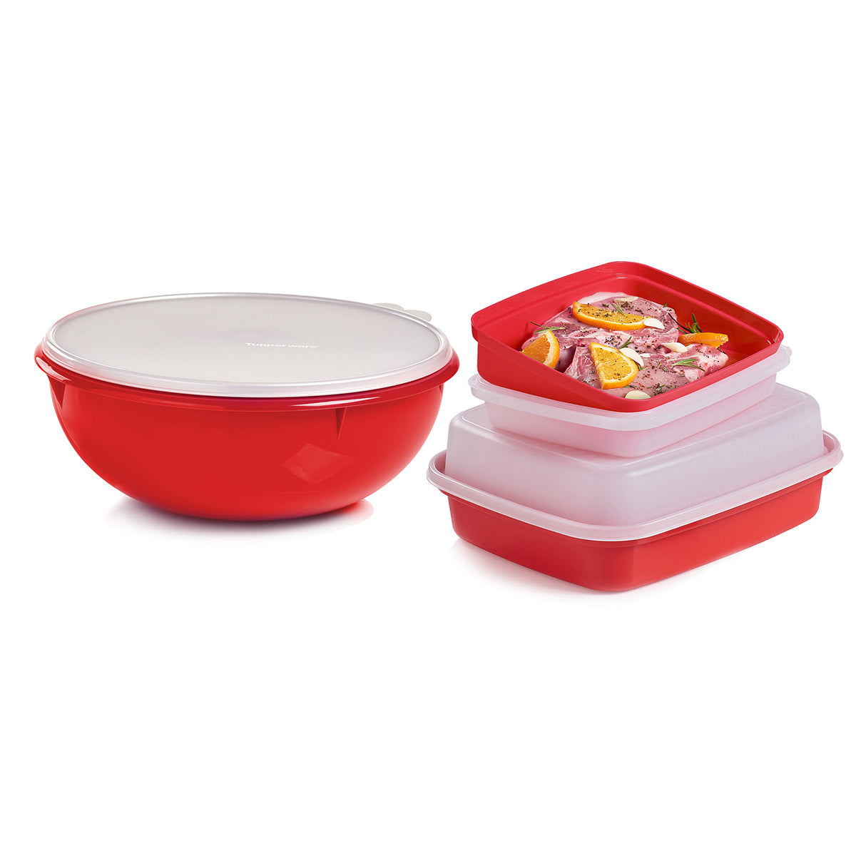 Tupperware® Mix & Marinate Set | Marinating, Mixing, Serving | 3‑Piece Set