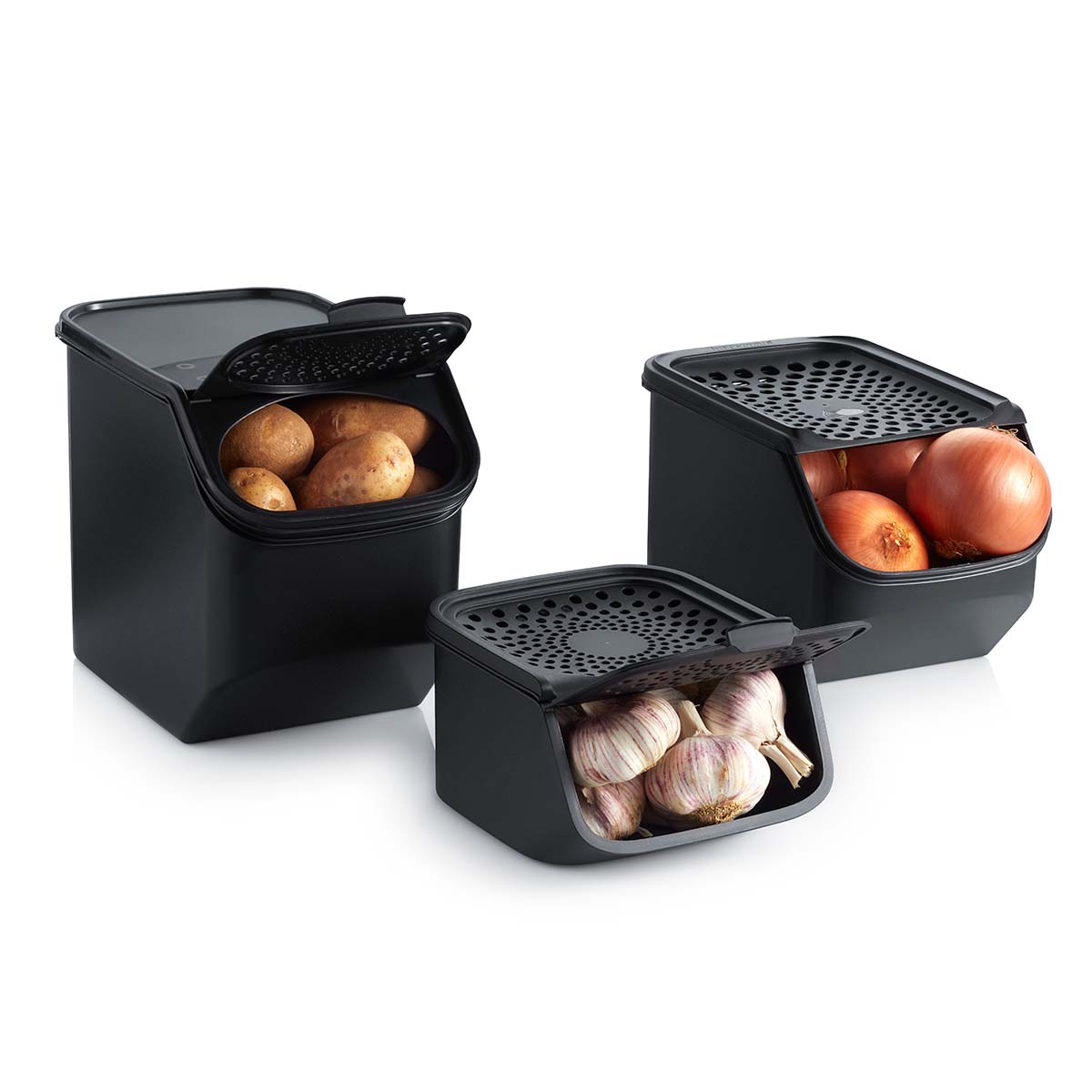 Tupperware Black Modular Mate Potato Smart Container 