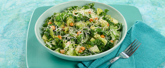 Kale Caesar Salad with Greek Yogurt Dressing