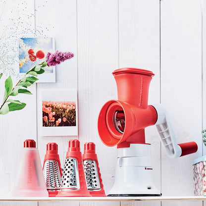 Tupperware® Grate Master Shredder & Base | Free Trio Cones | 4-Piece Set
