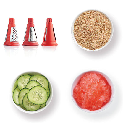 Tupperware® Grate Master Shredder & Base | Free Trio Cones | 4-Piece Set