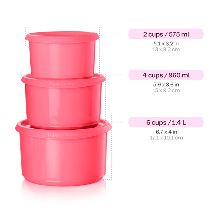 One Touch® Canister | 3-piece Set – Tupperware Brand