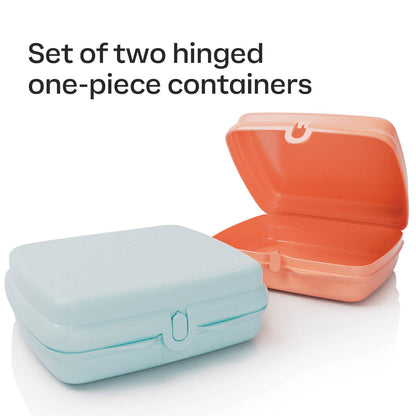 Tupperware® Sandwich Keepers - 2 Easy-Open Lunch Boxes for Kids