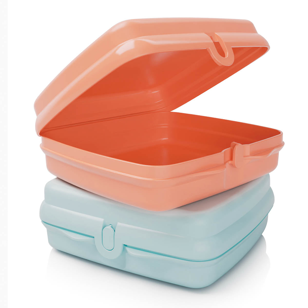 Tupperware Box Opening Tupperware® Sandwich Keepers - 2 Easy-Open Lunch Boxes for Kids ...