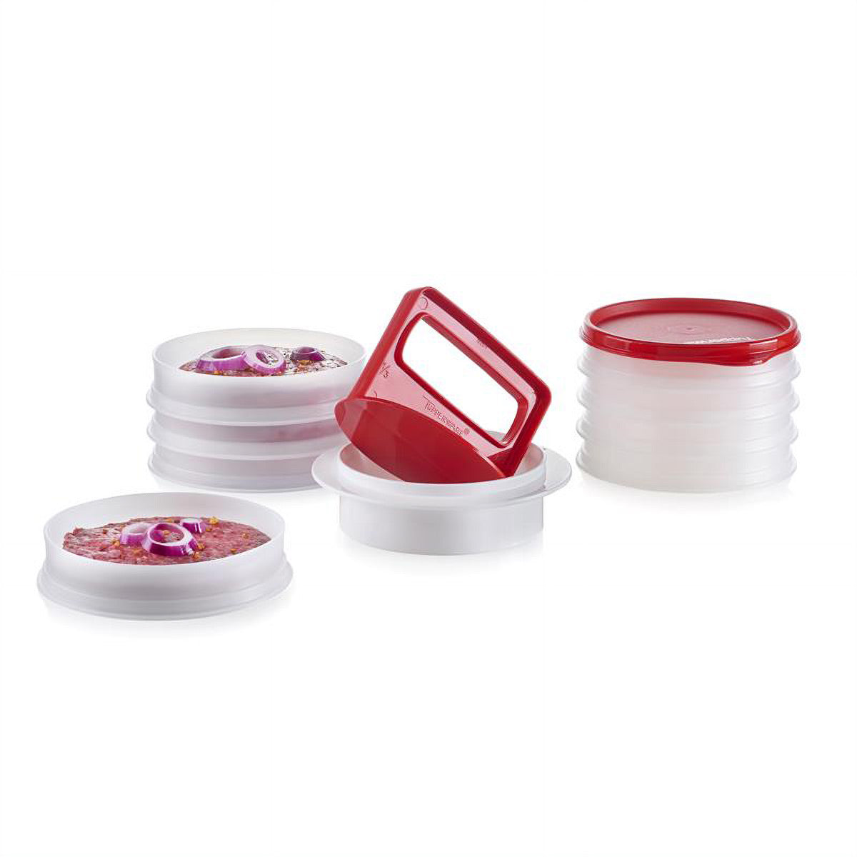 Hamburger Press & Keepers Super Set Tupperware Brand