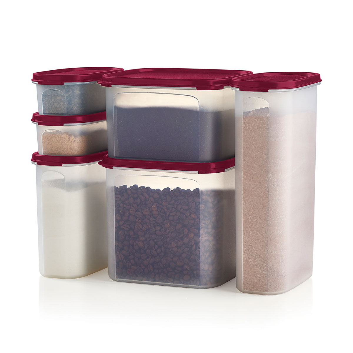 Contenants de conservation alimentaire de La collection modulaire® de Tupperware® | un ensemble de 6 contenants superposables avec couvercles | pour le garde-manger