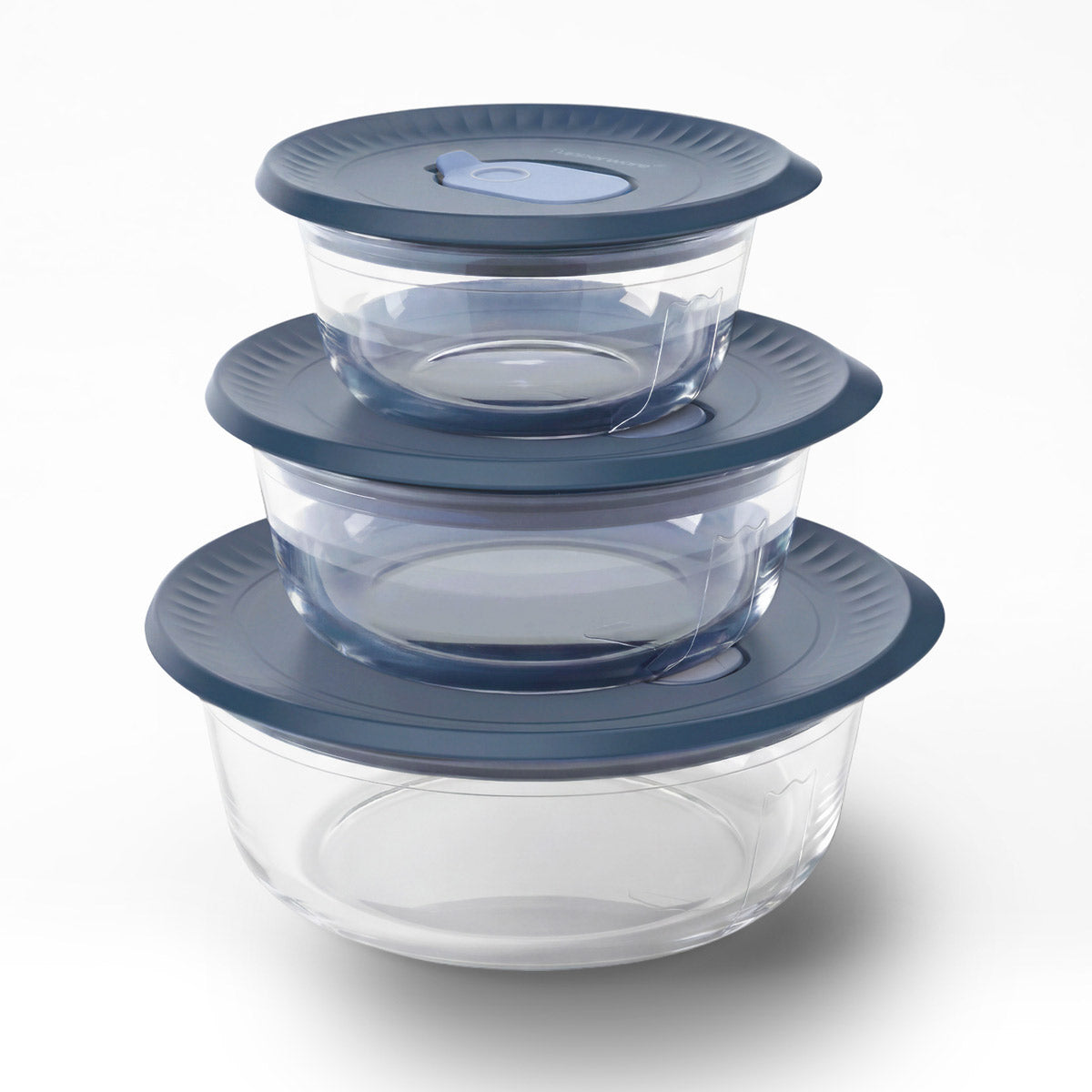 Tupperware Voila™ Glass Round Food Storage | Set of 3