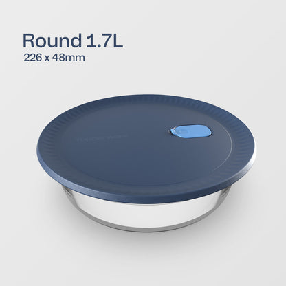 Plat de cuisson rond en verre Voila™ de Tupperware | un contenant hermétique de conservation alimentaire