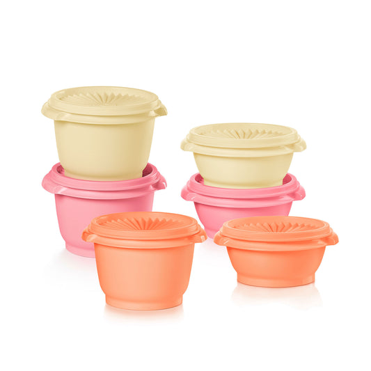 Tazón Servalier® Mini | Juego de 6 piezas (Blanco Seda, Natilla y Rosita)