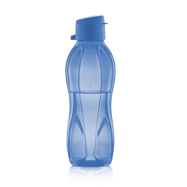 TUPPERWARE To Go Eco 500 ml blau Clipverschluss Trinkflasche Öko Ecoflasche
