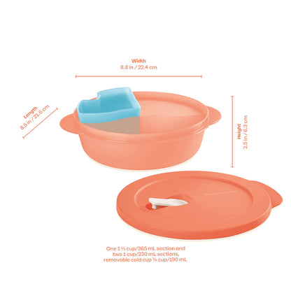 Plat à sections Cristal-Ondes® PLUS | avec portion froide