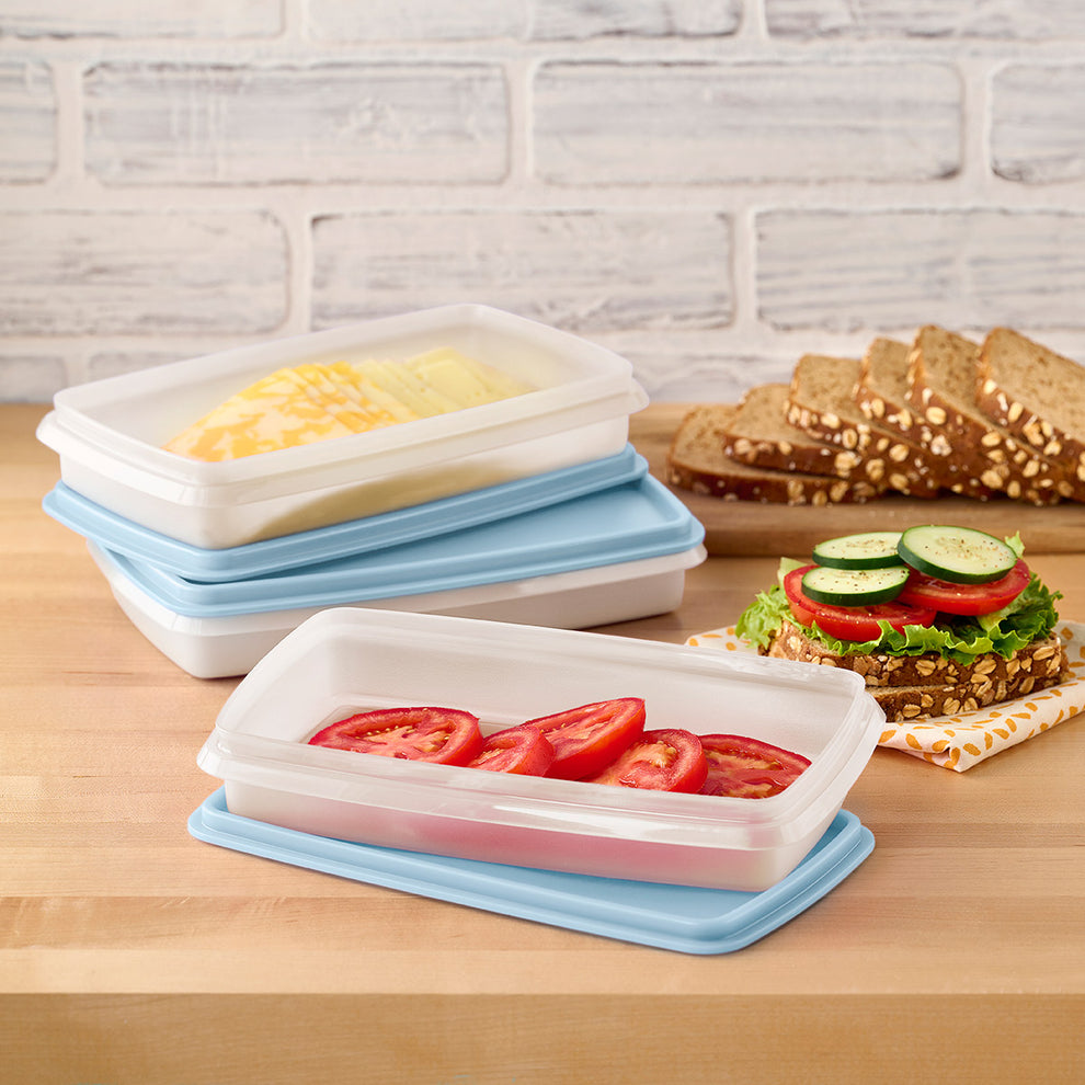 Tupperware® Snack-Stor® Slim Airtight Food Storage Containers (Set of ...