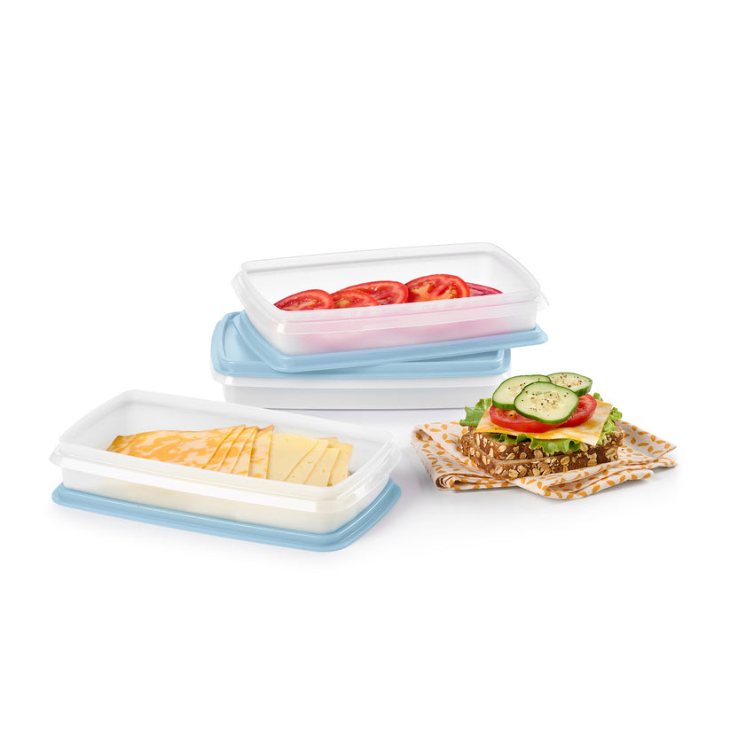 Tupperware® Snack-Stor® Slim Airtight Food Storage Containers (Set of ...