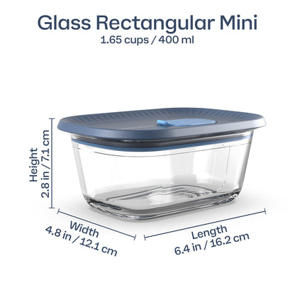Tupperware Voila™ Glass Food Storage Container | Rectangular Mini