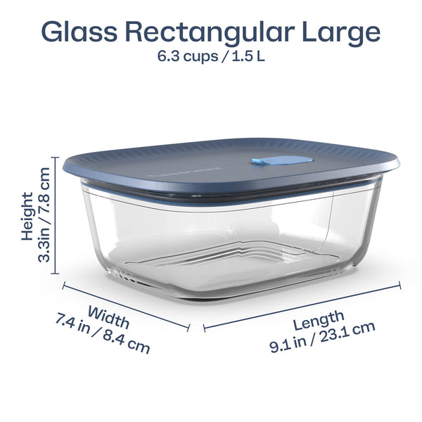 Tupperware Voila™ Glass Food Storage Container | Rectangular Large ...