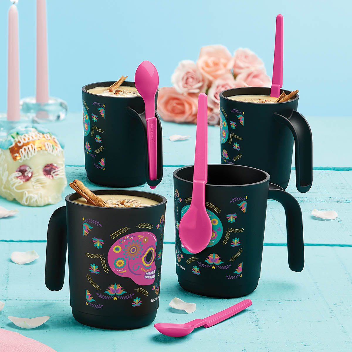 Tupperware® Dia De Los Muertos Mug Set with Hang-On Spoons | Set