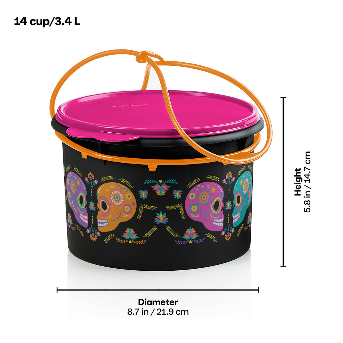 Tupperware® Día De Los Muertos Large Canister with Cariolier