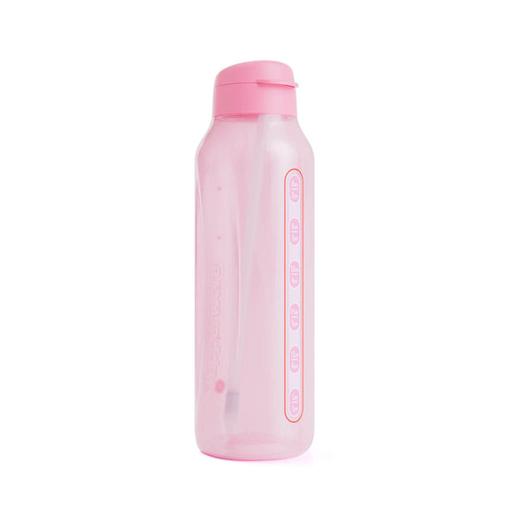 Tupperware Classic 1000 Ml Plastic Water Bottles - Pack Of 2, Pink, Flip Top Lid - View #9