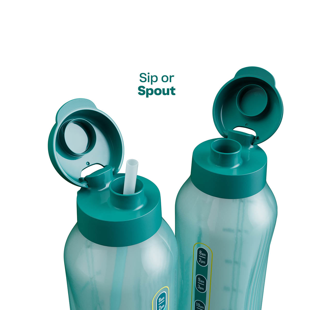 Tupperware Aqua-Safe - Set di 2 borracce in plastica da 1 litro Tupperware Aqua-Safe - Set di 2 borracce in plastica da 1 litro