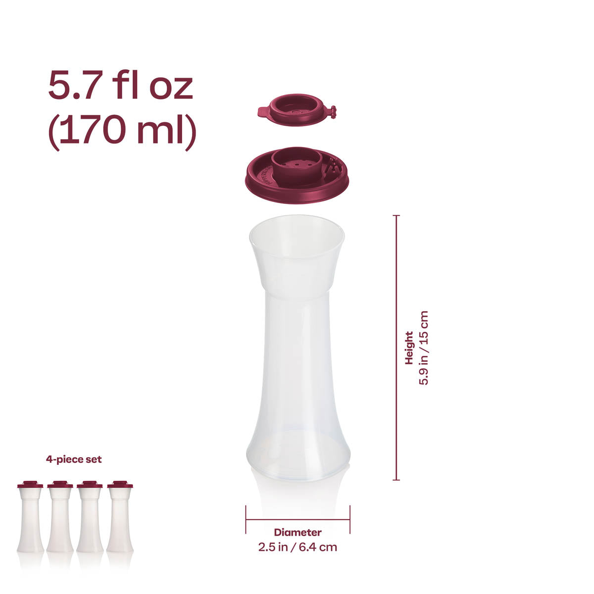 Salero y Pimentero de Reloj de Arena | Juego de 4 Grandes