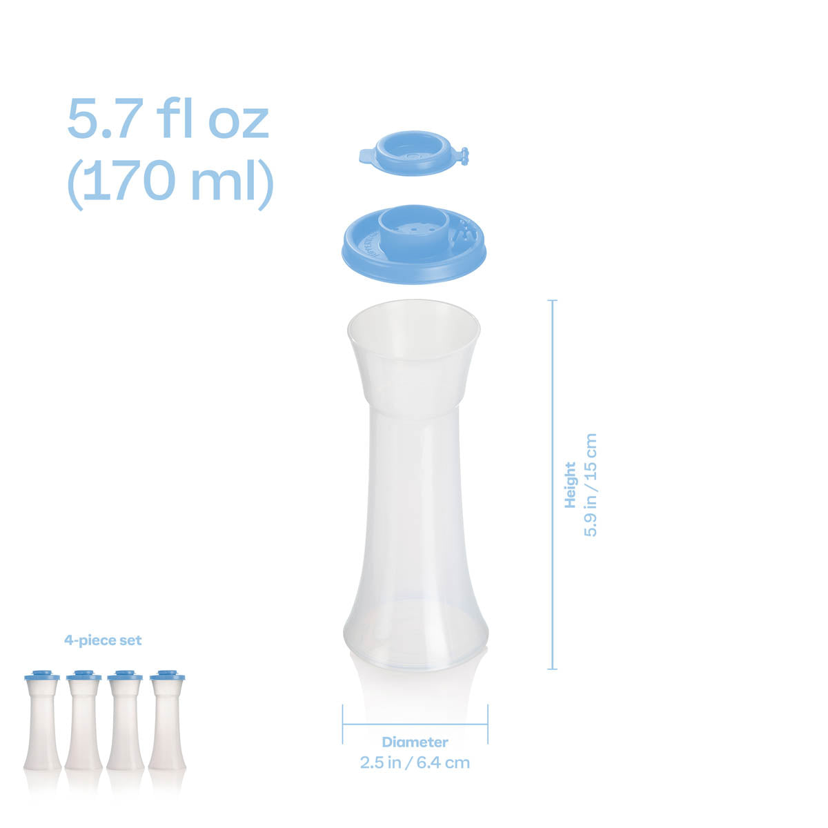 Salero y Pimentero de Reloj de Arena | Juego de 4 Grandes