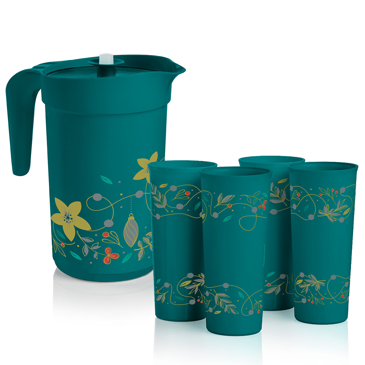 Tupperware® Holiday Holly Serving Set | Bowls, Plates, Tumblers