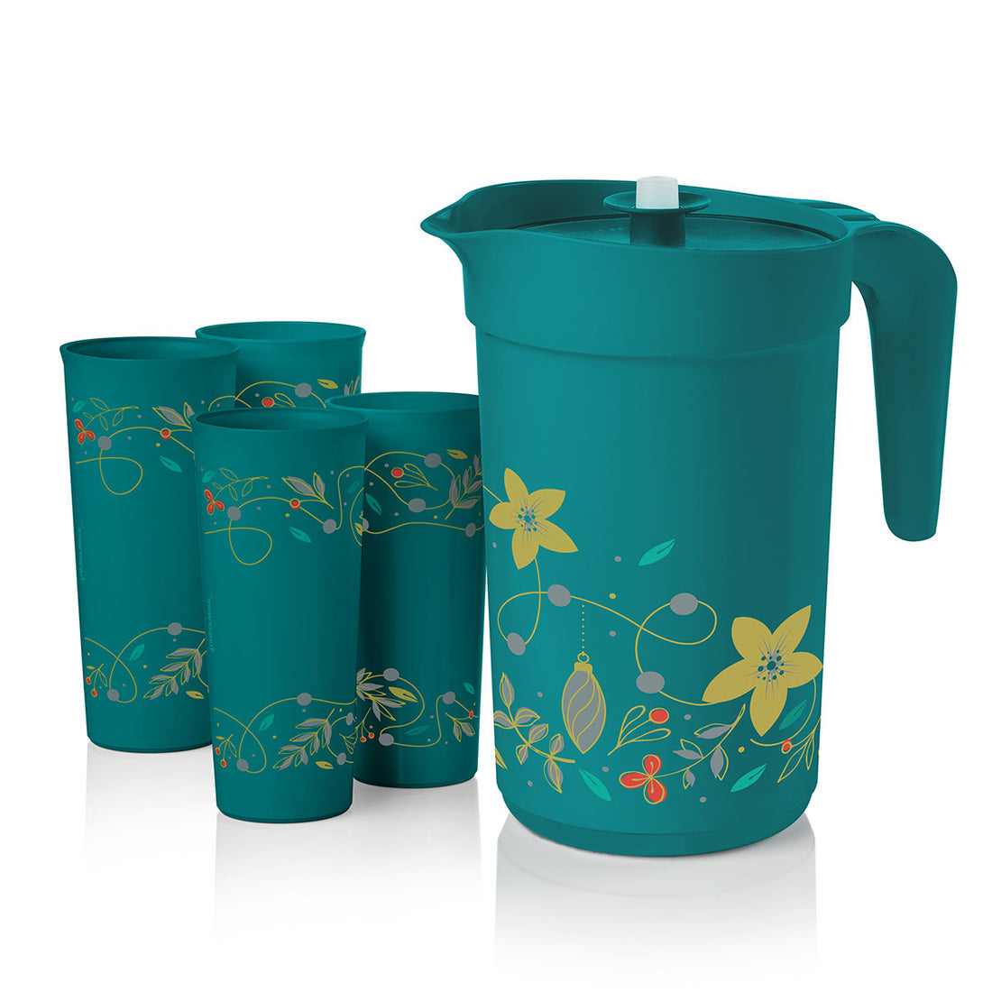Tupperware® Holiday Holly Pitcher & Tumbler Set | Festive Drinkware Se ...