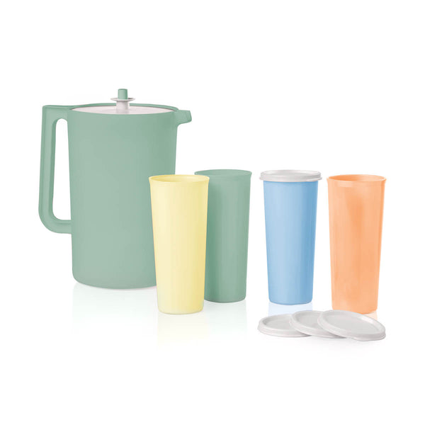 Classic Sheer Pitcher & Tumbler Set (Dreamy Pastels)