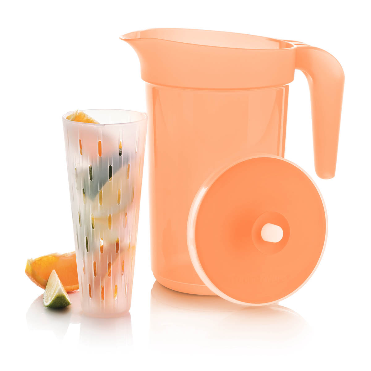 Tupperware® Ilumina 1-Gallon Pitcher with Infuser | 1 Gal / 3.8 L - Juicy Peach