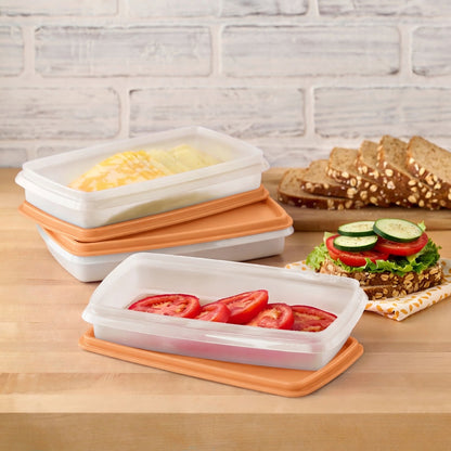 Tupperware® Snack-Stor® Slim Airtight Food Storage Containers (Set of 3)