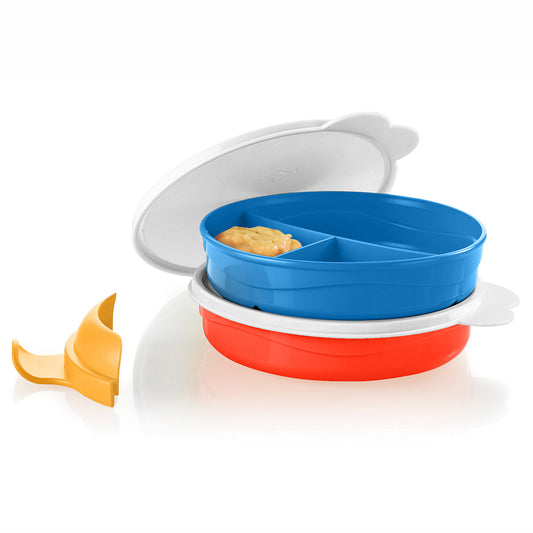 Tupperware®  Divided Dish Feeding Set | Portion Control Sections | 7.6 oz./225 mL & 3.4 oz./100 mL | 2-Piece Set
