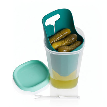 Monte-plats à pression unique de Tupperware® | de 1,25 L/5 ¼ tasses | pour un accès facile à des cornichons