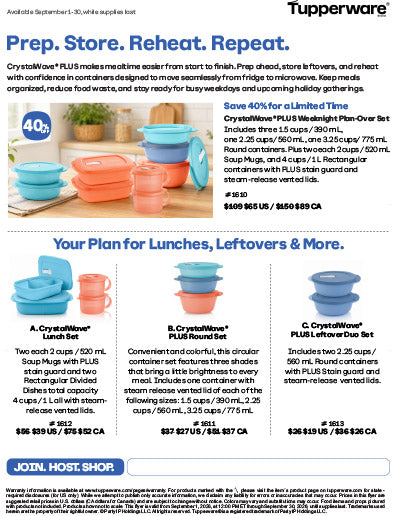 exceptionalsales | Current Tupperware Specials