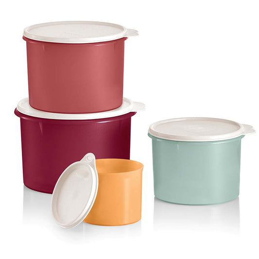  Tupperware Heritage Collection 10 Piece Nested Canister Set in  Vintage Colors - Dishwasher Safe & BPA Free - (5 Containers + 5 Lids) :  Home & Kitchen
