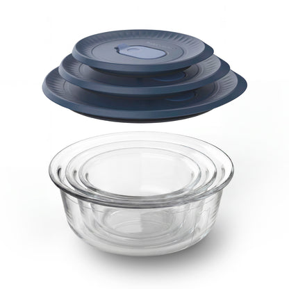 Tupperware Voila™ Glass Round Food Storage | Set of 3