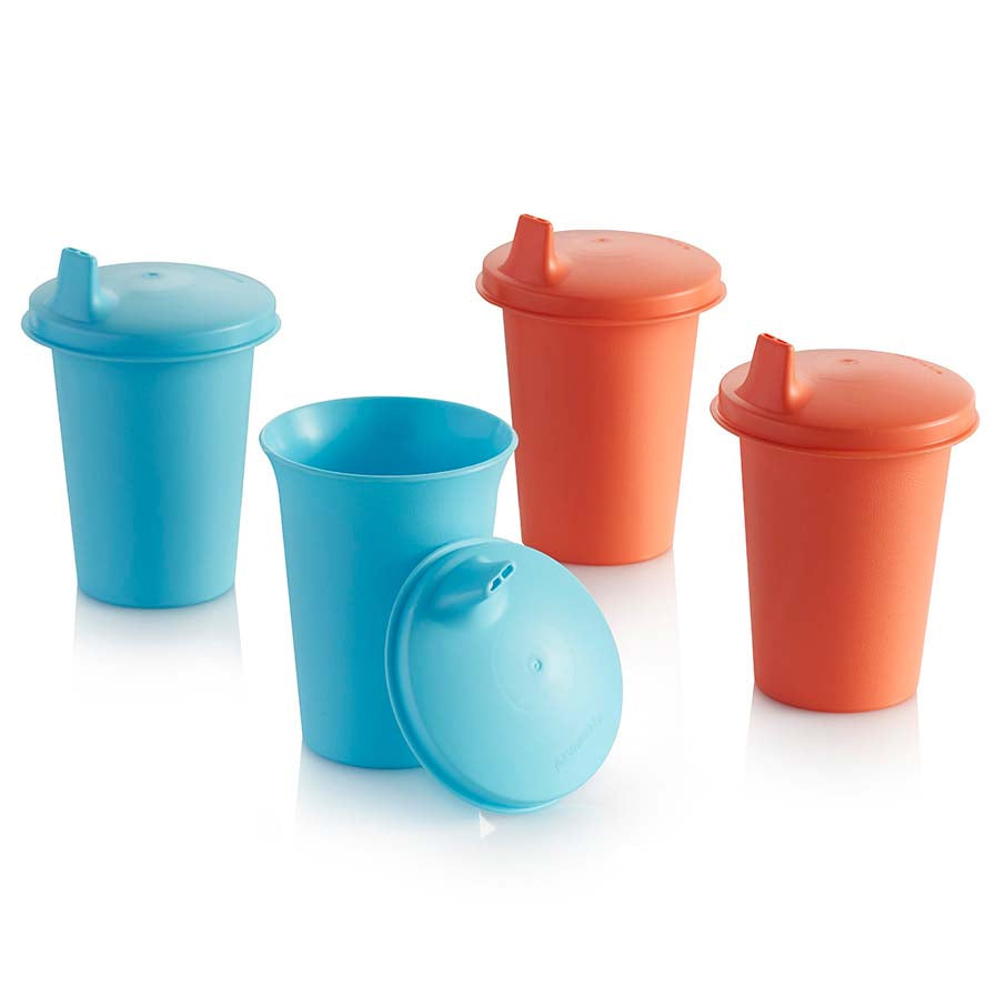 Tupperware TUPPERWARE Brand Bell Tumblers & Seals - 7 oz (200 mL) -  Dishwasher Safe & BPA Free - Durable, Dripless Sippy Cup with Lid for A