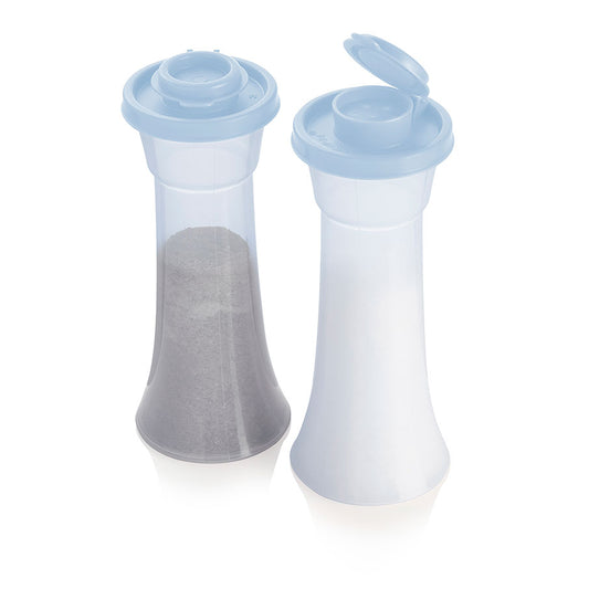 LARGE HOURGLASS SALT AND PEPPER SHAKERS