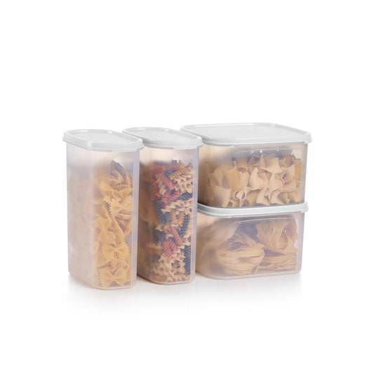 Tupperware Brand Modular Mates Oval Set - 5 Dry Food Storage Containers  with Lids (2 Cup, 4¾ Cup, 7¼ Cup, 9¾ Cup & 12¼ Cup Sizes) - Airtight
