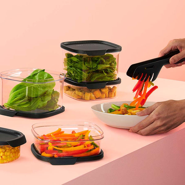 Tupperware Ultra Clear® Square | Food Storage Containers, 5 Piece Set ...