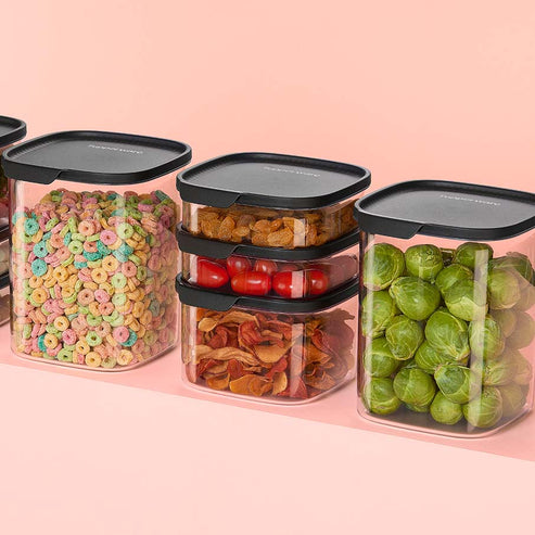 Tupperware Ultra Clear® Square | Food Storage Containers, 5 Piece Set ...