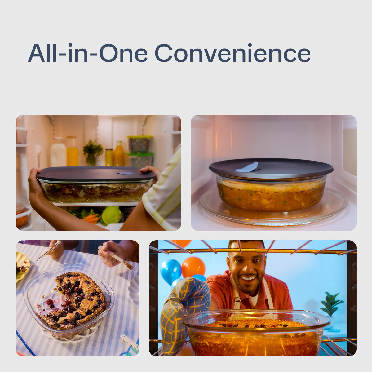 Plat de cuisson carr en verre Voila de Tupperware | un contenant hermtique de conservation alimentaire Plat de cuisson carr en verre Voila de Tupperware | un contenant hermtique de conservation alimentaire