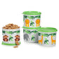 Jungle Animals Mini Canisters 2-cup (Set of 4)