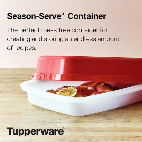 Tupperware Season Serve Container Meat Marinator Marinade 1294 Paprika Red