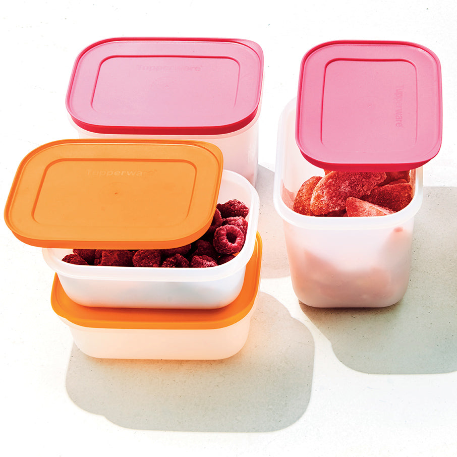 Square Food Container Meal Prep Set 4 x 2.4 Cup Containers
