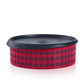 Holiday Buffalo Plaid Cookie Canister (Red)